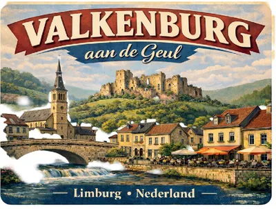 Immagine prodotto di Magnete per frigorifero, forma: ferro, località: Valkenburg aan de Geul, dimensioni: 8x1x6 cm, colore: beige, rosso, marca: Clayre & Eef
