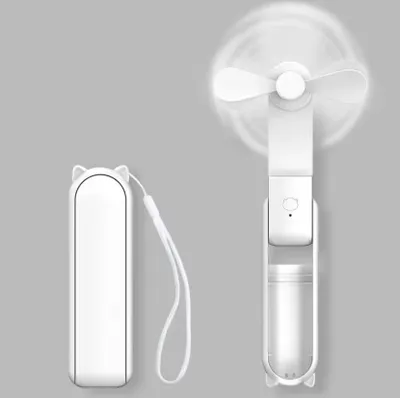 Produktbild von Neu Handventilator mit Akku 3 Windstufen, 8 Stunden Laufzeit, Extrem Starker Wind Weiß