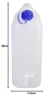 Productafbeelding van Jerrycan 10 liter - Waterjerrycan met kraan - Hdpe - BPA-vrij - Naturel