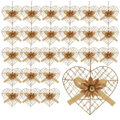 Immagine prodotto di 24 decorazioni natalizie da appendere, color oro