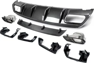 Obrázok produktu pre Zadný difúzor pre Mercedes triedy A W176 A200/A45 AMG (2013-2018) - difúzor Carbon Look - Autopríslušenstvo