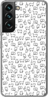 Produktbild von MuchoWow® Handyhülle Schutzhülle Hülle für Telefoonhoesje Samsung Galaxy S22 Plus Mädchen - Katze - Muster - Mädchen - Kinder - Kinder Silikon Softcase Handy Hülle - Schutzabdeckung