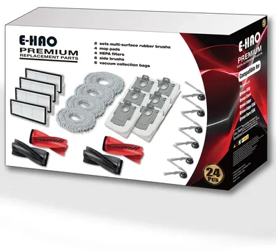 Zubehörset für Roborock Qrevo S5V/Curv/Edge – 6 Staubbeutel, 2 Bürsten