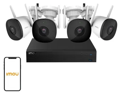 Imagen del producto de Kit de monitoreo Imou, modelo NVR1104HS-W-S2/4-F22FE, Wi-Fi, Full HD