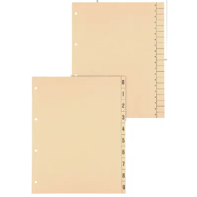 Produktbild von Trennblätter 0-9 chamois, 100 St.