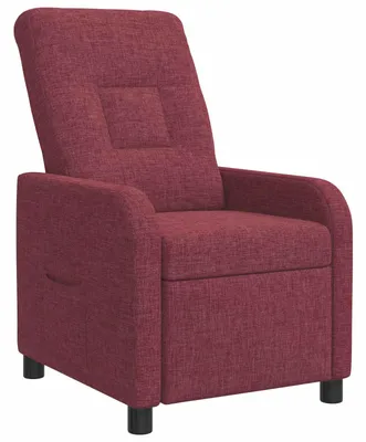 Image de vidaXL Fauteuil relax vin rouge tissu