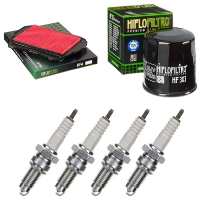 Obrázek produktu pro Servisní sada pro Honda VFR 750 F 1990–1993: vzduchový filtr, olejový filtr, zapalovací svíčky od pamoto –