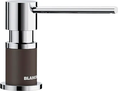 Productafbeelding van BLANCO LATO afwasmiddeldispenser, SILGRANIT-look, tweekleurig: softwit/chroom