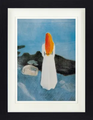 Produktbild von Edvard Munch Gerahmtes Bild Mit Edlem Passepartout | Wand-Bilder | Im Bilderrahmen - Mädchen Auf Dem Pier, 1901 (40 x 30 cm)