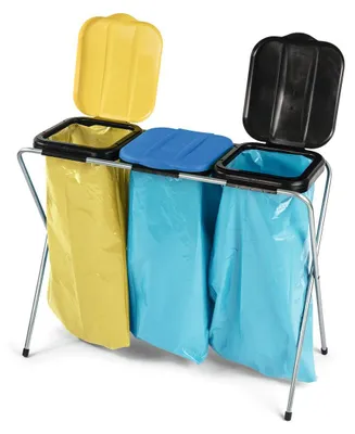 Produktbild von Nölle Abfallsamml. 3x120 l m.Deckel gelb/blau/schw
