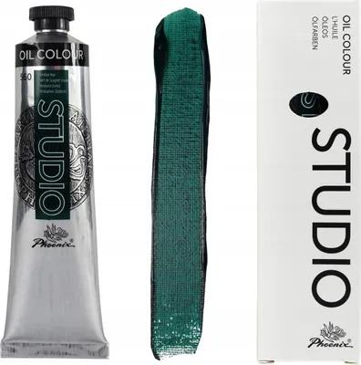 Produktbild von Ölfarbe Phoenix Studio 120ml Tube – 560 Viridiangrün (Viridian) – Künstlerfarbe – Lichtecht für Leinwand, Holz