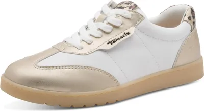 Produktbild von Tamaris Comfort Sneaker - Weiß/Gold Leder/Synthetik : 38 : Normal Größe: 38 Weite: Normal