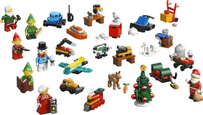 Produktbild von LEGO City Adventskalender 2026 - Vorweihnachtsgeschenk Spielzeug für Kinder ab 5 Jahren - 24 Überraschungen, darunter Auto, LKW, Flugzeug, 7 Minifiguren und Spielmatte - Geschenkidee - 60510