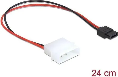 Productafbeelding van Delock 82913 DELOCK Stromkabel Molex 2pin -> SATA 6Pin St/St 0.25m