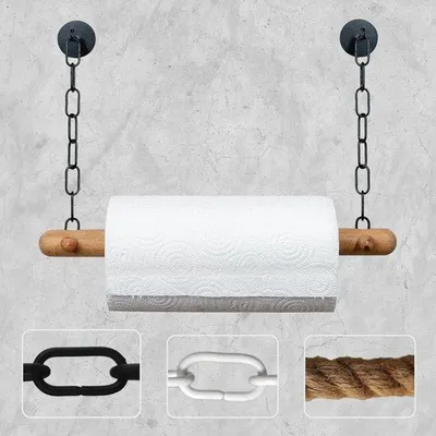 Produktbild von Famanu Küchenrollenhalter - Wandmontage ohne Bohren