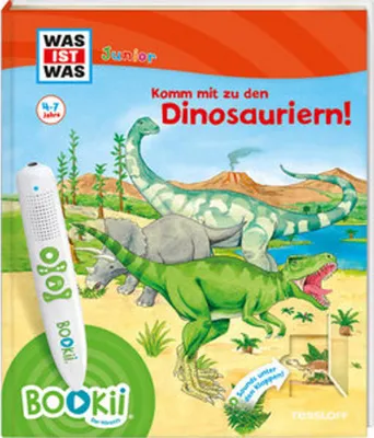 Produktbild von BOOKii® WAS IST WAS Junior Komm mit zu den Dinosauriern!