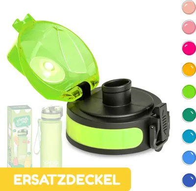 Produktbild von Schmatzfatz Trinkflasche Ersatzdeckel, Sport-Trinkflasche Deckel, Auslaufsicherer Deckel Ersatz für Trinkflasche, BPA-Freier Trinkflaschen Deckel, Schmatzfatz Ersatzteile, Verschluss in Grün