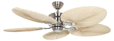 Zdjęcie produktu dla Energooszczędny wentylator sufitowy z pilotem Caribbean Dream Eco II chrom / palma