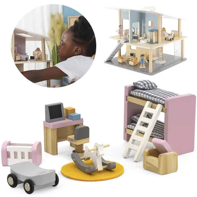 Produktbild von VIGA PolarB Möbel-Set für Puppenhaus – Kinderzimmer