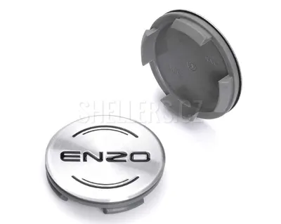 Obrázek produktu pro Středová krytka alu kola Ø 56/60 mm, ENZO ZE1300, s kovovým logem, stříbrná