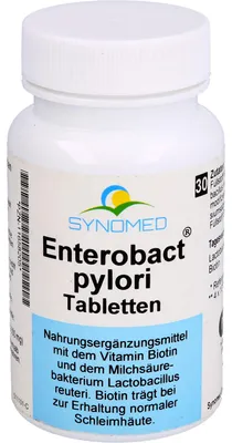 Obrázek produktu pro SYNOMED Enterobact pylori tablety s vitamínem biotinem a bakterií mléčného kvašení Lactobacillus reuteri, 30 tablet