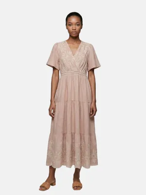 Produktbild von Elegantes Damenkleid aus Viskose und Polyester Lässig und vielseitig Rosa UNICA VS 91-Pink