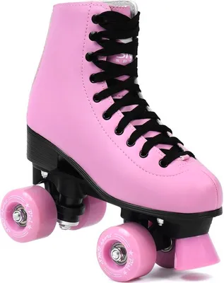 Obrázok produktu pre SMJ sport Dámske klasické retro kolieskové korčule | ABEC7 Ball Bearing | Pink Girls Classic Roller Skates Inliner Inline Skates | Veľkosť 41