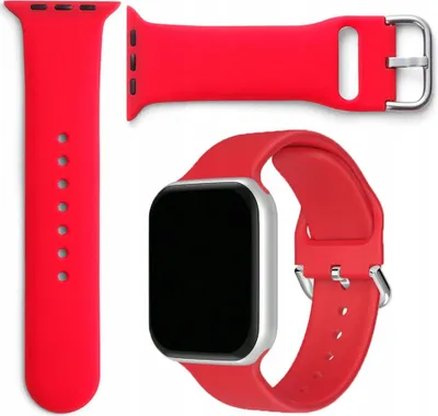 Immagine prodotto di Cinturino in silicone Aps Silicone Band per Watch Ultra / 9 / 8 / 7 / 6 / 5 / 4 / 3 / 2 / Se (49 / 45 / 44 / 42Mm) Watch Bracelet Strap Rosso