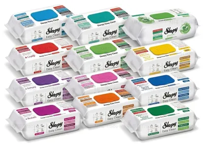 Image de Lot de 12 paquets Sleepy Easy Clean – 1 200 lingettes nettoyantes pour la cuisine, la salle de bain et le quotidien