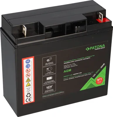 Produktbild von PATONA Premium AGM Blei Akku 12V 20Ah 20HR 1800 Zyklen
