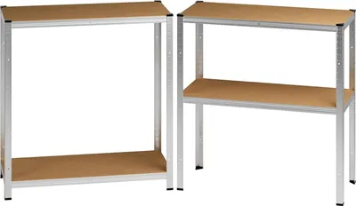 Image de Étagères robustes pour le garage, la cave et le grenier - capacité de charge de 700 kg avec les étagères en MDF