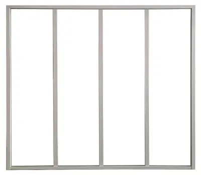 Produktbild von BAYVIEW verglaste Wand aus thermisch lackiertem Aluminium in Weiß - 120 × 105 cm