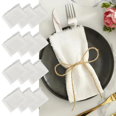Produktbild von Set aus 12 eleganten Tischservietten aus Leinen