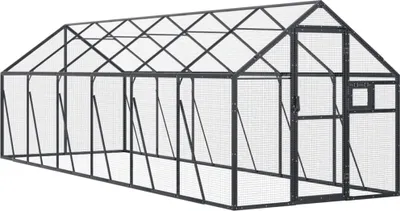 Zdjęcie produktu dla vidaXL Woliera antracyt 1,79x6x1,85 m aluminium