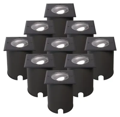Produktbild von hoftronic LED Bodeneinbaustrahler GU10 4,5W 345lm dimmbar 6500K Schwarz