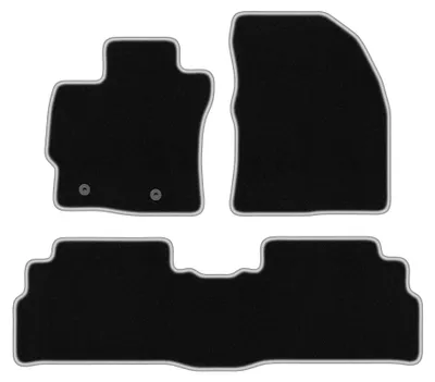 Immagine prodotto di Tappetini in moquette per Toyota Verso FL 2013-2019 (monovolume) – set 4 pezzi, nero/argento, su misura – Wielganizator CARLUX