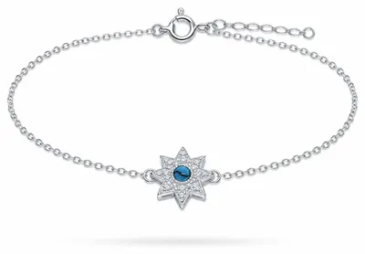 Produktbild von Fußkette Fußkettchen Stern Türkis Stein 925 Silber Damen verstellbar