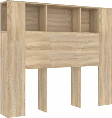 Obrázok produktu pre vidaXL Čelo postele s policami dub Sonoma 120x18,5x102,5 cm