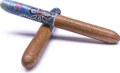 Immagine prodotto di Clapsticks Blue - bacchette ritmiche in legno, 25 cm con design colorato
