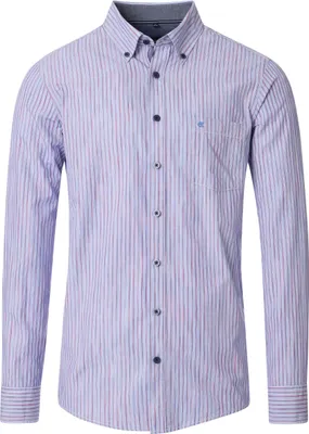 Produktbild von CASAMODA Herren Freizeithemd Langarm Button-Down Comfort Blau gestreift XXL