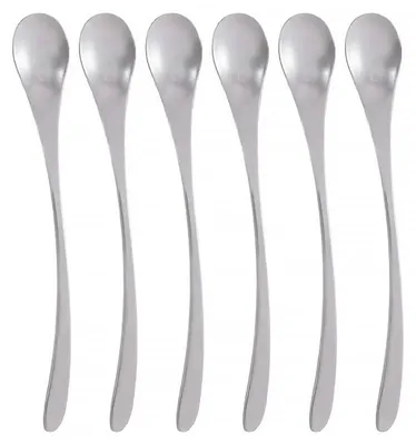 Produktbild von Lange Edelstahl Löffel für Mixgetränke 22 cm 6er-Set