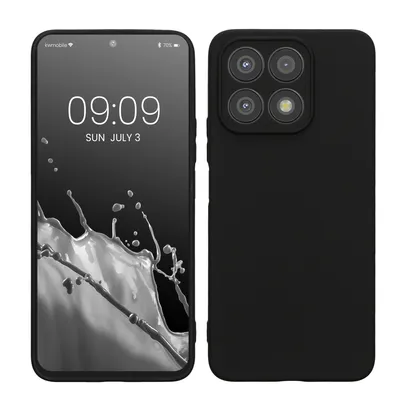 Produktbild von kwmobile Handyhülle kompatibel mit Honor X8a Hülle - Handy Case aus weichem Silikon in Schwarz matt