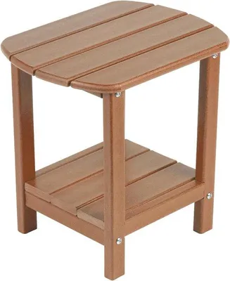 Obrázek produktu pro Zahradní stůl – plast – 41,9 cm – teak – odolný proti povětrnostním vlivům