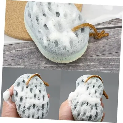 Produktbild von 2 Badeschwämme für Dusche und Körperwäsche, hautfreundliche Peelingschwämme für empfindliche Haut