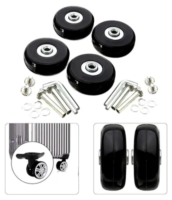 Produktbild von Ersatzräder für Koffer, Gummi, Gepäckräder, Reparaturset, 40 mm x 18 mm, 4 Stück