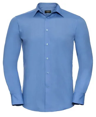 Image de Russell Collection - Chemise pour homme à manches longues FK1865 (XL) (bleu business)