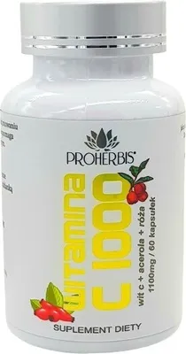 Produktbild von Proherbis Vitamin C 1000 mg Acerola Rose 60 k