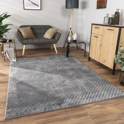 Produktbild von Teppich Wohnzimmer Schlafzimmer Kurzflor Skandinavisches Boho Design Geometrisch Grösse 60x100 cm