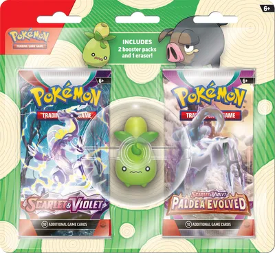 Obrázek produktu pro Pokemon Back to School Eevee Eraser 2-Pack Blister