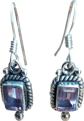 Produktbild von Damen Edelstein Ohrringe Amethyst aus 925 er Sterling Silber